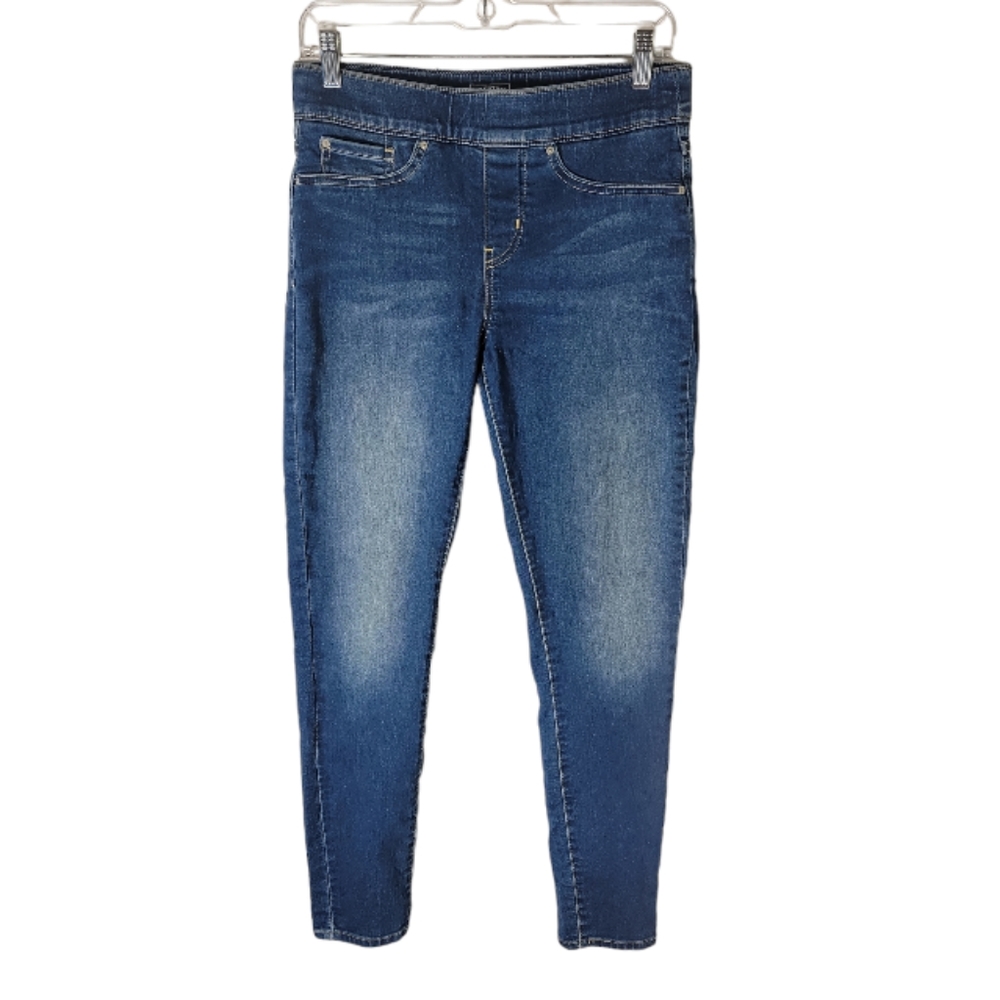 Signature by Levi Strauss gold pull on skinny jeans women's size 6 mid rise blue